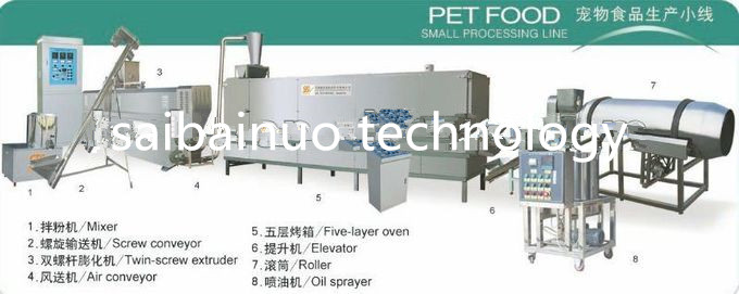 Máquinas globales/extrusor/línea de proceso de la comida de perro de los pescados del gato del animal doméstico del uso