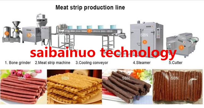 Línea de transformación de la maquinaria de comida de la tira de la carne del artículo del animal doméstico del nuevo producto