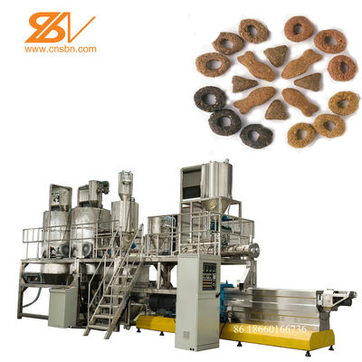 Extrusora de doble tornillo para perros para la fabricación de pellets de alimentos 150-5000 Kg/h Capacidad