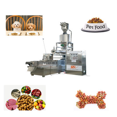 Extrusora de alimentos para mascotas totalmente automática Máquina de elaboración de alimentos para perros, gatos y peces con línea de producción de certificado CE