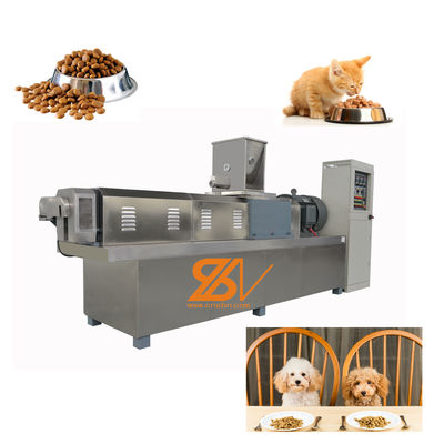 201 Acero inoxidable línea de alimentación para mascotas, máquina extrusora de comida para perros de bajo ruido