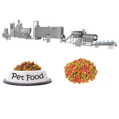 Línea de procesamiento de extrusores de alimentos para mascotas con doble tornillo de Siemens Motor para producción