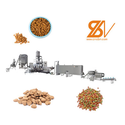 SBN Línea automática de procesamiento de alimentos para mascotas y gatos, máquina de fabricación de alimentos para perros Ss 304