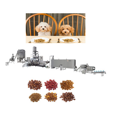 Línea de producción automática de alimentos para perros, gatos y mascotas hecha de acero inoxidable 304 con capacidad de 150-5000 kg/h