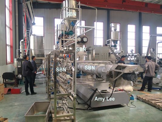Máquina de extrusión para la línea de procesamiento de alimentos para animales de compañía de 2-3 t/h