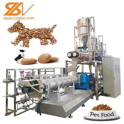 Línea de producción totalmente automática de equipos para perros de compañía de 500 kg/h