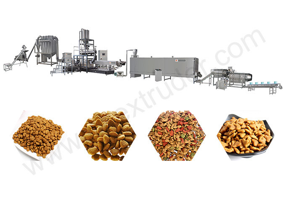 Línea de producción completa de alimento para peces de acero inoxidable 200-300 Kg/h