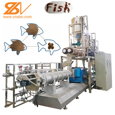 Máquina de procesamiento de piensos para peces de doble tornillo de gran capacidad Extrusora Línea de producción de piensos para peces automática completa