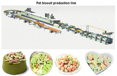 Máquina durable de la transformación de los alimentos de la galleta del animal doméstico de la galleta del gato/de perro con el horno de túnel