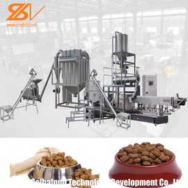 Motor animado gemelo de Simens de la planta de la forma de la máquina de proceso de alimentación del animal doméstico de la máquina del extrusor del alimento para animales del tornillo