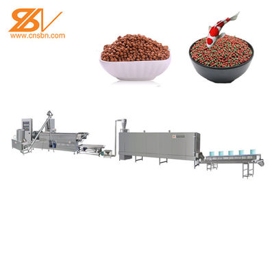 Cadena de producción flotante automática completa de la pelotilla de la alimentación de los pescados 100-160kg/h