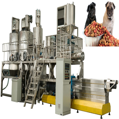 cadena de producción de 1ton/H 2ton/H Cat Dog Horse Pet Food extrusor