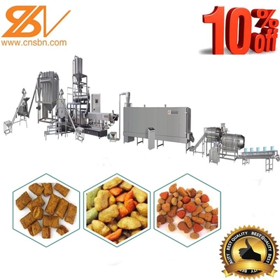 línea de transformación del extrusor de la máquina de Cat Dog Snack Food Making del animal doméstico 100kg/hr