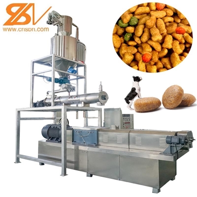 Perro casero mojado Cat Food Processing Plant de Exruder del tornillo del gemelo de Pufffed